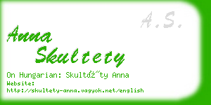 anna skultety business card